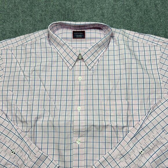 UNTUCKit Montiano Shirt Mens 3XL Regular Pink Plaid Long Sleeve Button Up New - Picture 4 of 11